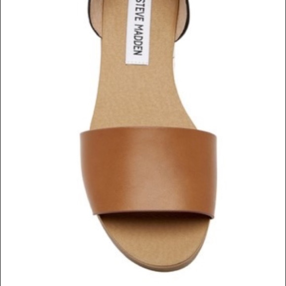 Steve Madden- Black and Cognac Sidestep Sandal-NIB - Picture 5 of 5